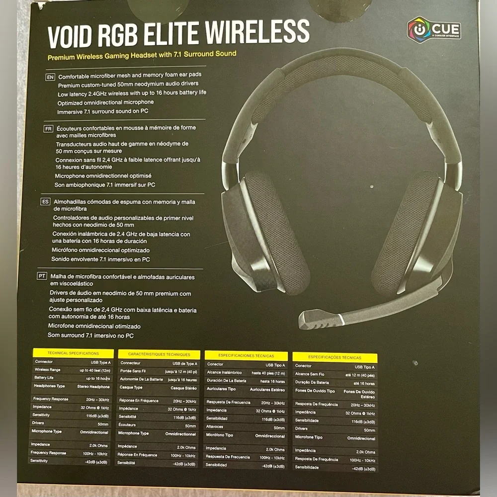 Wireless Headset Corsair Elite Gaming